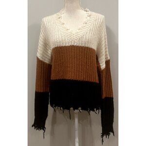Women's HYFVE Multi-Color V-Neck Sweater